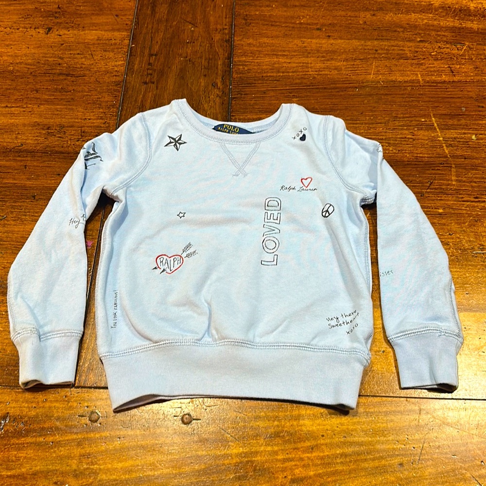 Polo Ralph Lauren girls top light blue size 7